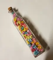 Handmade Folded Turtle Paper With Glass Bottle