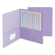 Smead Two-Pocket Folder Textured Paper Lavender 25/Box 87865