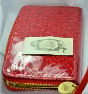 Kirks Folly "Glitter Goddess" Organizer Clutch Purse - Lace Look - Red- NEW!