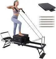 CRODRES Foldable Pilates Machine Equipment for Home Pilates Reformer Faltbar Gym Workout Suitable for Beginners with Springs