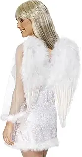 Smiffys Feather Angel Wings Prop (UK Size: One Size) (White)
