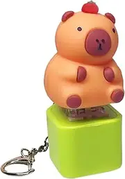 Capybara Keychain, Capybara Fidget Keychain, Fidget Keyboard Clicker, Stress Reliever for Women, Men, Portable Animal Pendant, Bag Charm, Keyboard