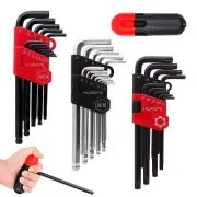 Hex Key Allen Wrench Set 35-Piece Long Arm Inch/Metric/Torx Ball End with T-H...