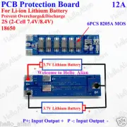 2S 7.4V 8.4V 12A BMS Protection PCB Board For 18650 Li-ion Lithium Battery Cell