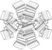 Tofficu 2 Sets 50pcs Odorless Lightweight Bra Shoulder Strap Buckles Bra Clip Hooks Bra Retainer Bra Clasps Bra Clip Buckles Silver
