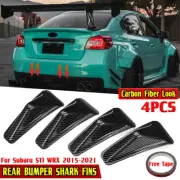 Rear Bumper Diffuser Fin Spoiler Lip Wing Splitter For Subaru STI WRX 2015-2021 (for: Subaru)