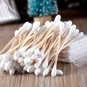 Cotton Swab Makeup Household Double-Headed Round Head Ear-Cut Cotton Swab Disposable Sanitary Cotton Swab Stick Wooden Stick Cotton Swab