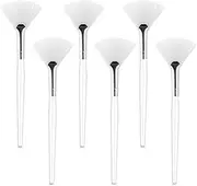 6 PCS Face Mask Brush Soft Facial Fan Brush Acid Applicator Brush Face Mask Applicator Brush Cosmetic Applying Tools for Peel, Sleeping Mask, Mud Mask Makeup