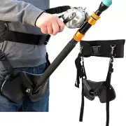 Fishing Belt Rod Holder Adjustable Fish Fighting Belt Waist Rod Support Holder
