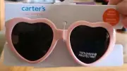 New Carter's "Just One You" Toddler Pink Heart Sunglasses UVA/UVB Protection