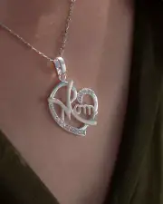 Silver Mom Pendant with 20" Necklace with Sparkling Cubic Zirconia with Gift Bag
