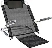 Floor Chair with Back Support Sit up Back Rest Folding for Elderly with Armrests Bed Backrest, Black