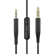 Headphone Audio Cable with Mic 3.5mm to 2.5mm Audio Cable for QCSE, QC45, QC35 II, QC35, QC25, ANC700, NC700 Cable Black
