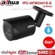✅NEW! Dahua 4MP Starlight IP Bullet Camera IPC-HFW2441S-S Wizsense SMD+ POE MIC