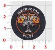 NAVY VT-9 TIGERS INSTRUCTOR PILOT HOOK & LOOP EMBROIDERED PATCH