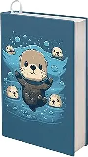 Upetstory Sea Otter Book Cover for Hardcover Novels Jumbo Book Sleeve Pouch Stretchable Book Sox Textbook Paperback Books Covers for Women Men Kids Gifts