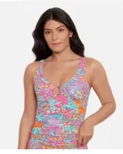 Lauren Ralph Lauren Amara Patchwork Ring Over-the-Shoulder Tankini 6 (6529)