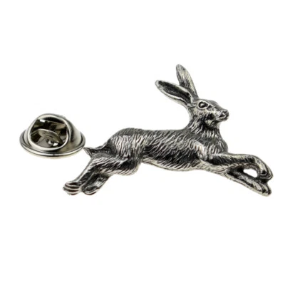 Hare English Pewter Lapel Pin Badge XWTP107