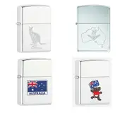 [Zippo] Australian High Polished Chrome Lighter - Kangaroo