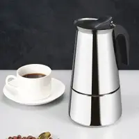 在飛比找ETMall東森購物網優惠-不銹鋼摩卡壺煮咖啡壺手沖咖啡壺套裝意式濃縮萃取壺煮咖啡機器具