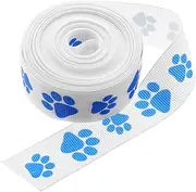WOFASHPURET 1 Roll Present Packing Ribbon Paw Printed Ribbon Paw Print Ornaments Packing Bowknot Strap Wrapping Strap DIY Supplies Home Accessory Polyester