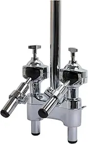 Abaodam Double Drum Tom Holder Stand Bracket Drum Set Parts Metal Accessory for Tom Performance