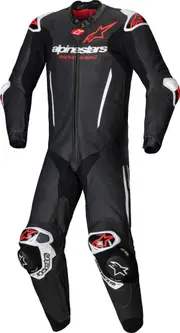 Alpinestars GP-R7 1-Piece Motorcycle Leather Suit, black-white-red, Size 50 for Men Black White Red
