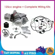 125cc 4 Stroke Semi Auto Electric Motor & Wiring Harness For Go Kart Quad Buggy