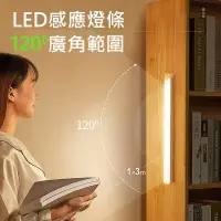 在飛比找樂天市場購物網優惠-LED智能燈條 人體感應燈 長型磁吸燈 (USB充電) 磁吸