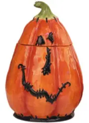 Blue Sky Clayworks - Stitched Pumpkin Canister Tall - 20093