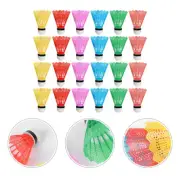 24Pcs Training Plastic Badminton Foam Head Shuttlecock Plastic Shuttlecock