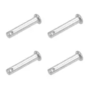 Single Hole Clevis Pins - 5mm x 25mm Flat Head 304 Stainless Steel Pin 4Pcs
