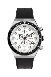 Q Timex Three Time Zone Chronograph Watch TW2V70100