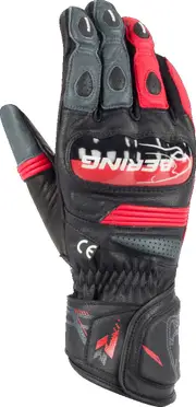 Bering Snap Motorcycle Gloves, black-white-red, Size M for Men Black White Red