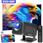Upgrade 4K Android 11 Projector Native 1080P 390ANSI HY320 Dual Wifi6 BT5.0