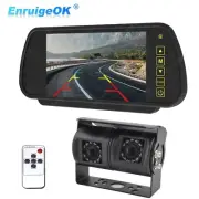 For Motorhome RV Truck Bus Caravan Reversing Camera Dual Rear View & 7" Monitor