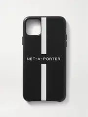 [NET-A-PORTER] NET-A-PORTER - + The Daily Edited Printed Leather Iphone 11 Pro Max Case - Black - One size One size Black