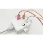 『鑫萊商行』台灣POWER ADAPTER20W四孔高級充電插座轉USB 充電器 ANDROID IOS APPLE