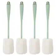 Bottle Soft Brush,4 Pcs - 10'' Cleaner Brush with Soft Sponge (Green)