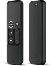 [elago] Slim Apple TV Remote Cover for Apple TV 4th / 4K 5th Generation Siri Remote Controller - Slim Fit, Anti-Slip, Durable Silicone Case, Shock Absorption (Black)