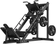 LSG GLP100 2in1 Seated Leg Press & Hack Squat Machine with Durable Steel Frame, 45-Degree Adjustable Foot Plate, Safety Catches, Easy Transitions & Contoured Ergonomic Back Rest with Superior Padding