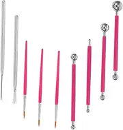 SEWACC 9pcs Clay Sculpting Tools Set Stainless Steel Polymer Clay Roller Air for Pottery DIY