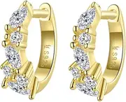 [Generic] Dazzling Crystal Circle Round Hoop Earrings for Women Jewelry