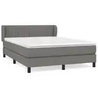 Box Spring Bed Queen Size Dark Grey Mattress Fabric 153x203 cm Comfort 3357