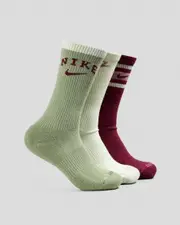[Nike] Nike Men's Everyday Plus Crew Socks 3 Pack Size Medium M Multicolor