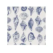 Nautical Shells Face Towel - Coastal Beach Decor for Home and Spa