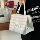 Printed Cat Thermal Lunch Bag Handheld Insulated Lunch Box Bag Men