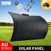 12V 100W Flexible Solar Panel Mono Caravan Home Camping Battery Charging Power