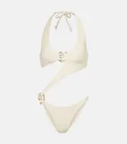 [Same] Same Halter Spiral cutout swimsuit AU 14 beige