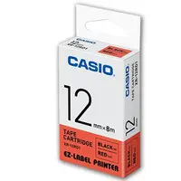 在飛比找PChome24h購物優惠-CASIO 【共有9色】標籤機專用色帶-12mm紅底黑字XR